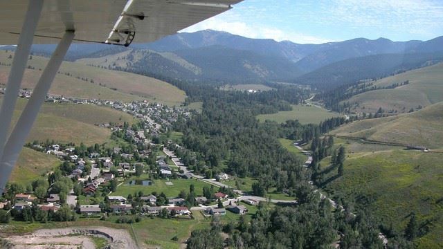 View of Missoula from plane