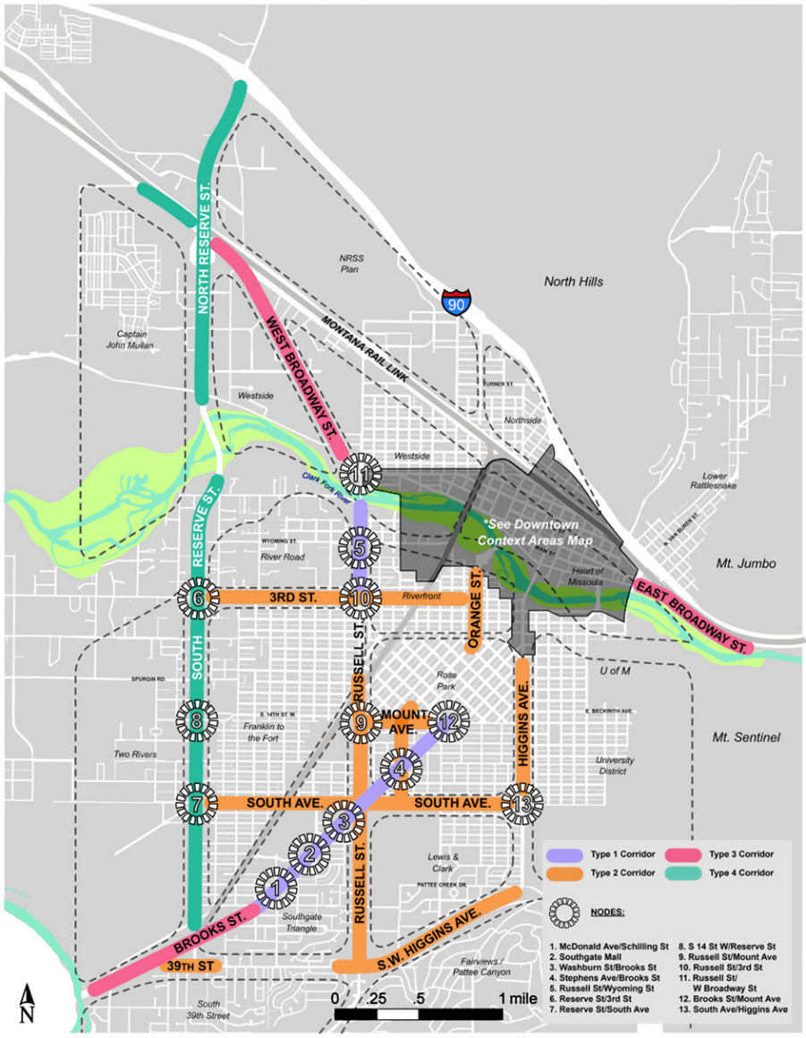 Design Excellence Overlay - Corridors Map (Title 20, 20.25.082)