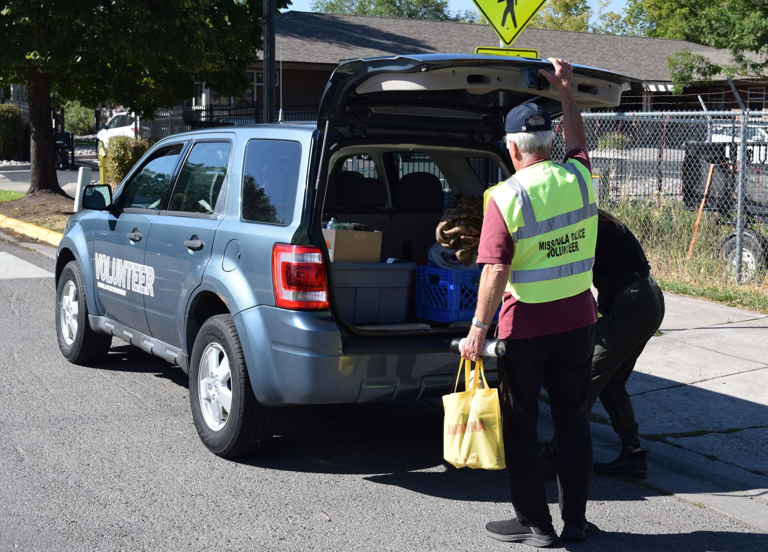 Volunteer and volunteer vehicle